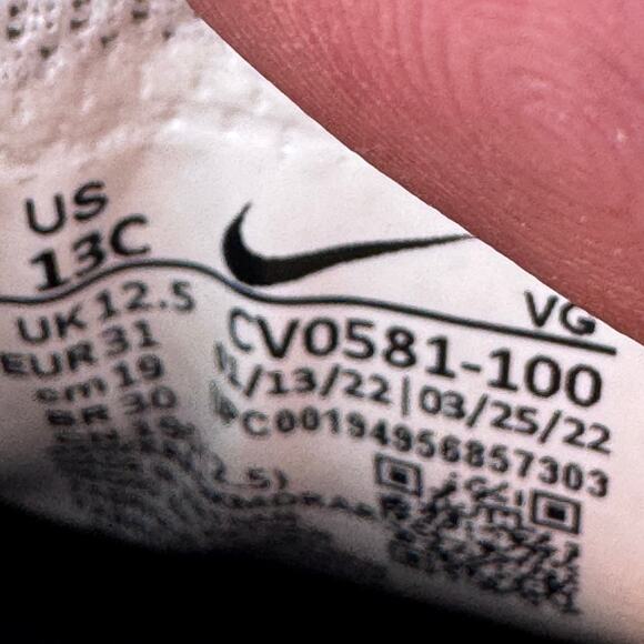 Nike Alpha Menace 3 Shark Football‎ Cleats Men's 13C White Fast Flex CV0581-100 - Picture 9 of 9